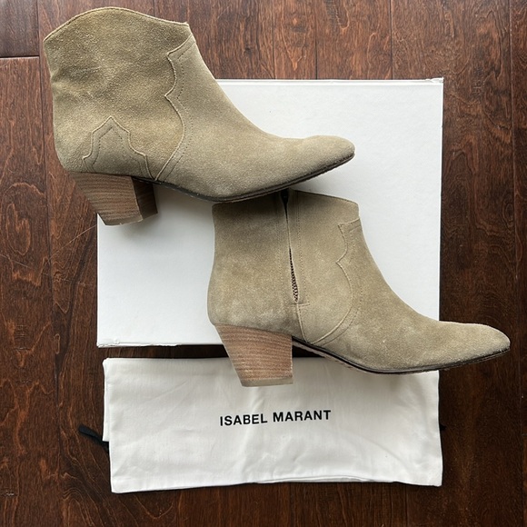 Isabel Marant Dicker ankle boot in taupe. Size 38 - Picture 3 of 6